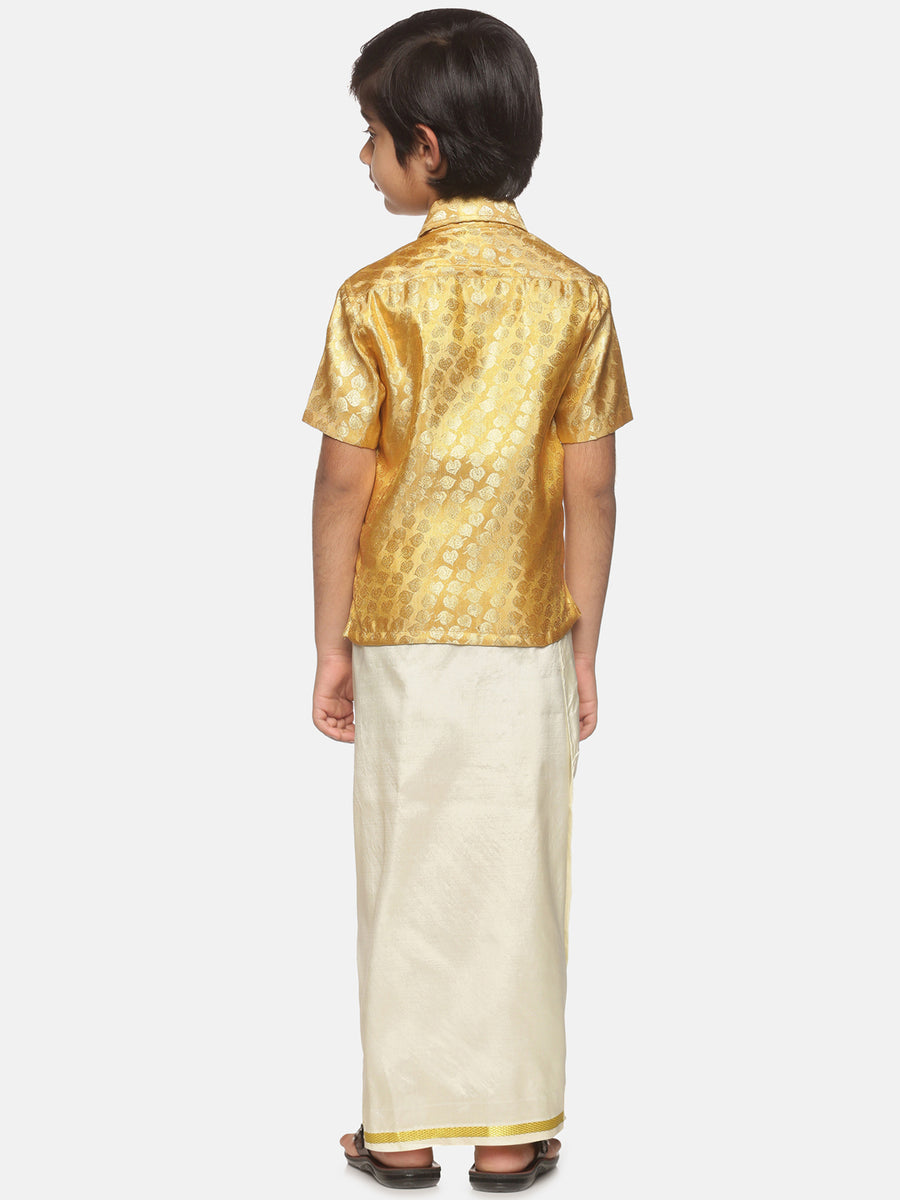 Boys Shirt With Dhoti Set.