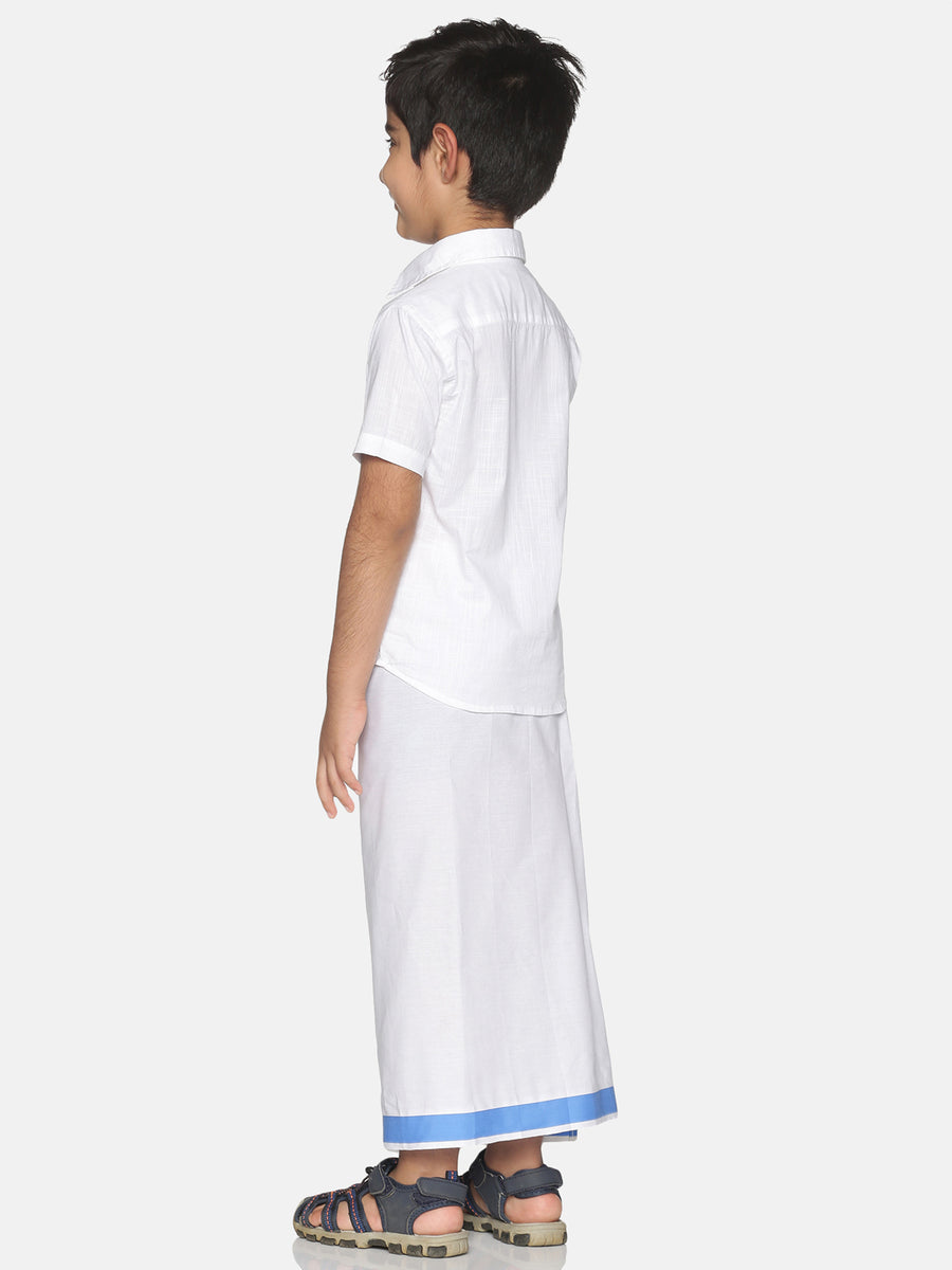 Boys Shirt With Dhoti Set.