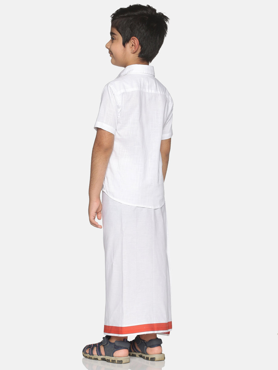 Boys Shirt With Dhoti Set.
