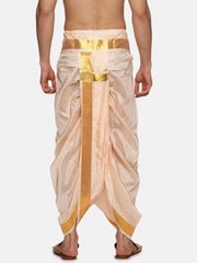 Men Silk Touch Gold Zari Dhoti Pant