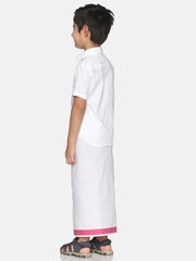 Boys Shirt With Dhoti Set.