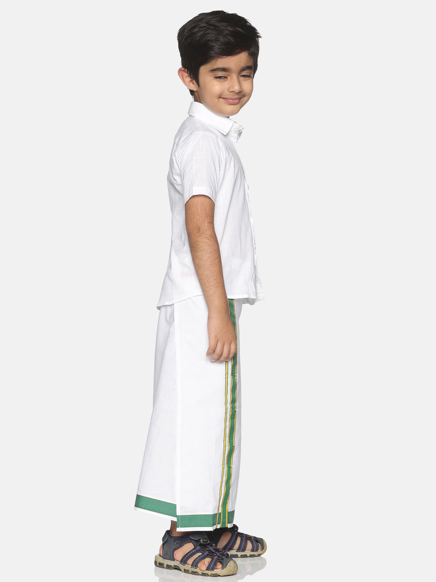 Boys Shirt With Dhoti Set.