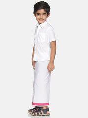 Boys Shirt With Dhoti Set.