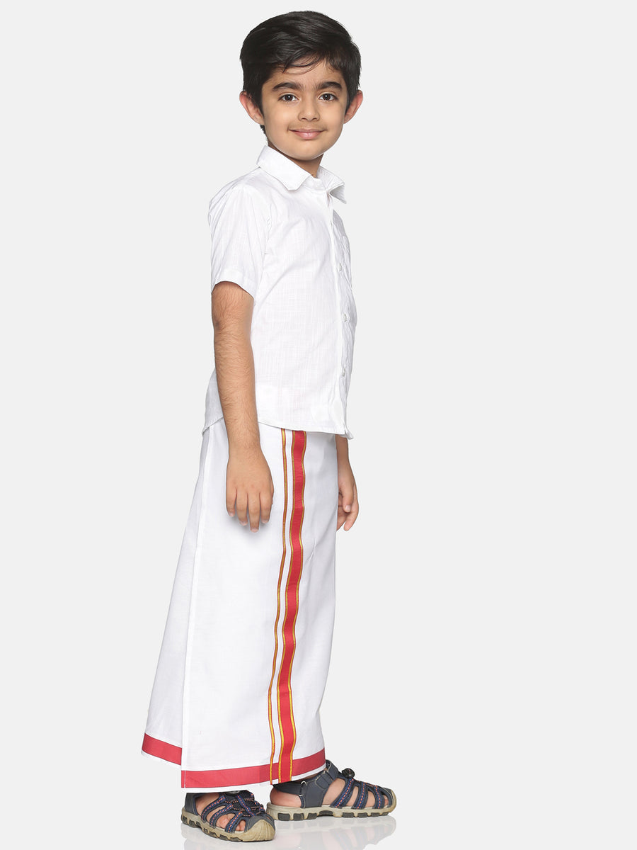 Boys Shirt With Dhoti Set.