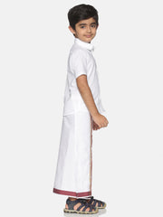 Boys Shirt With Dhoti Set.