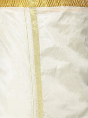 Men Artsilk Traditional Cream Colour Regular Dhoti.