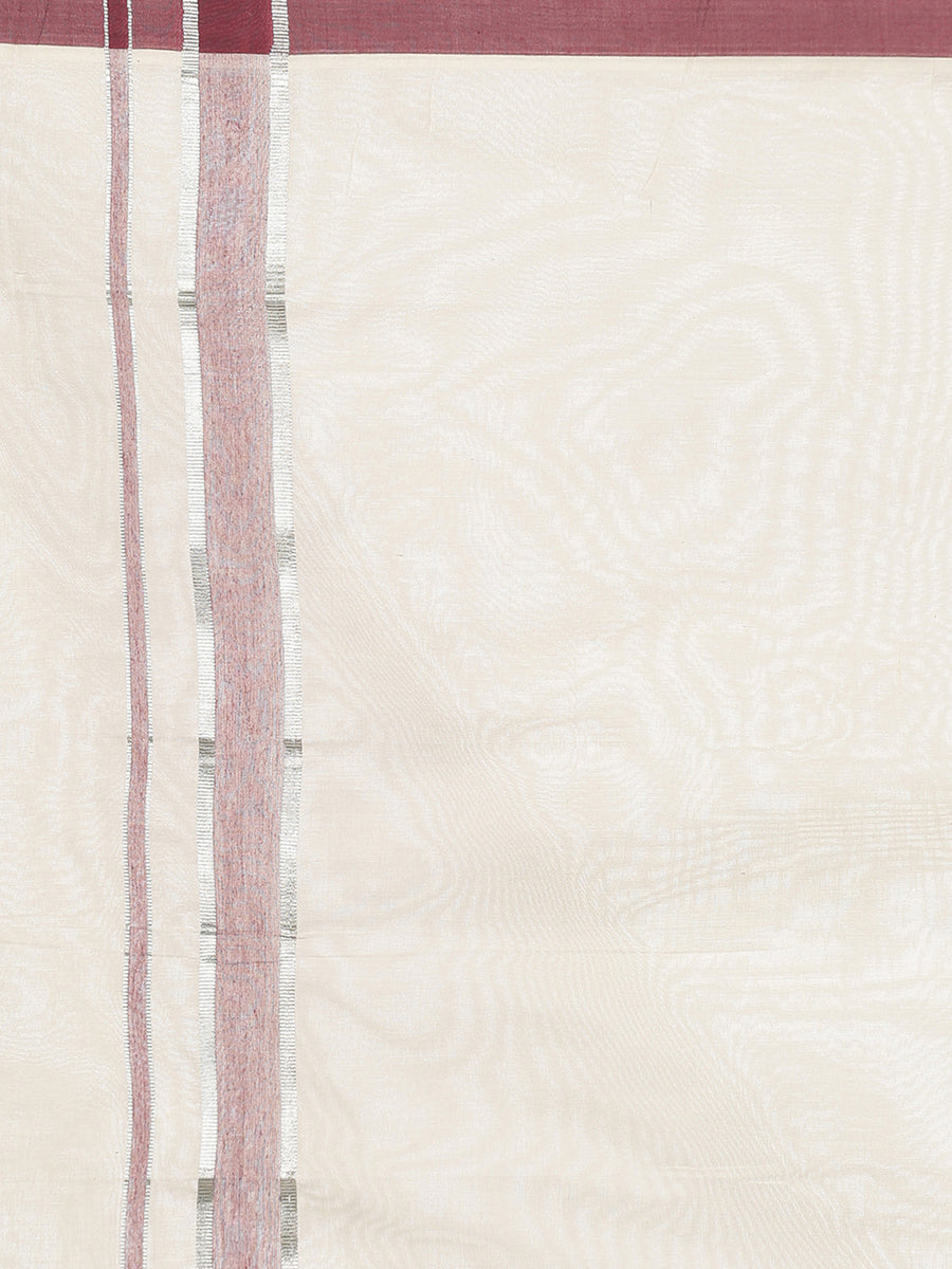 Men Cotton Traditional Off White Colour Regular Dhoti.