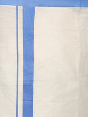 Men Cotton Traditional Off White Colour Regular Dhoti.