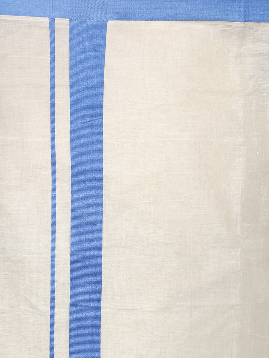 Men Cotton Traditional Off White Colour Regular Dhoti.