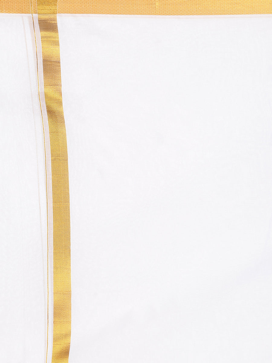 Men Cotton Traditional White Colour Regular Dhoti.