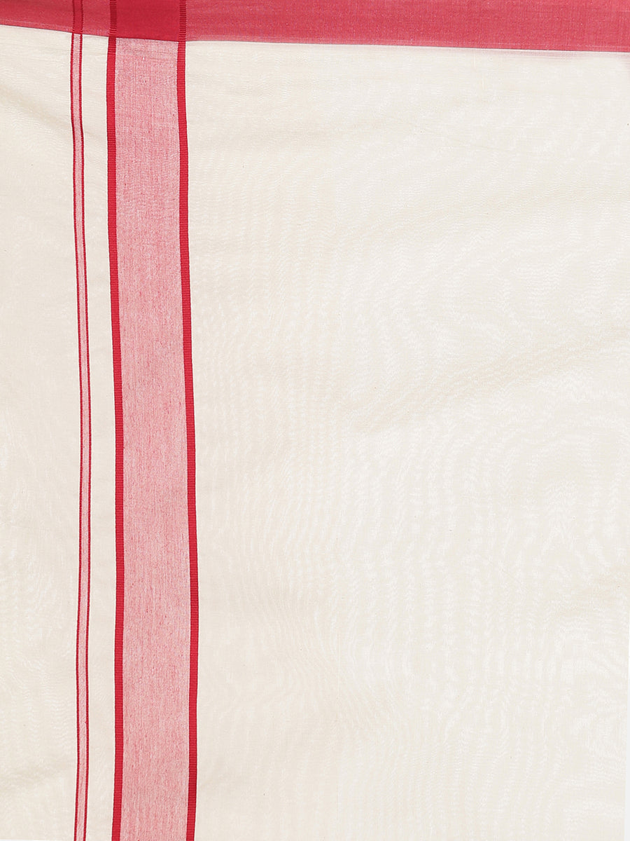Men Cotton Traditional Off White Colour Regular Dhoti.