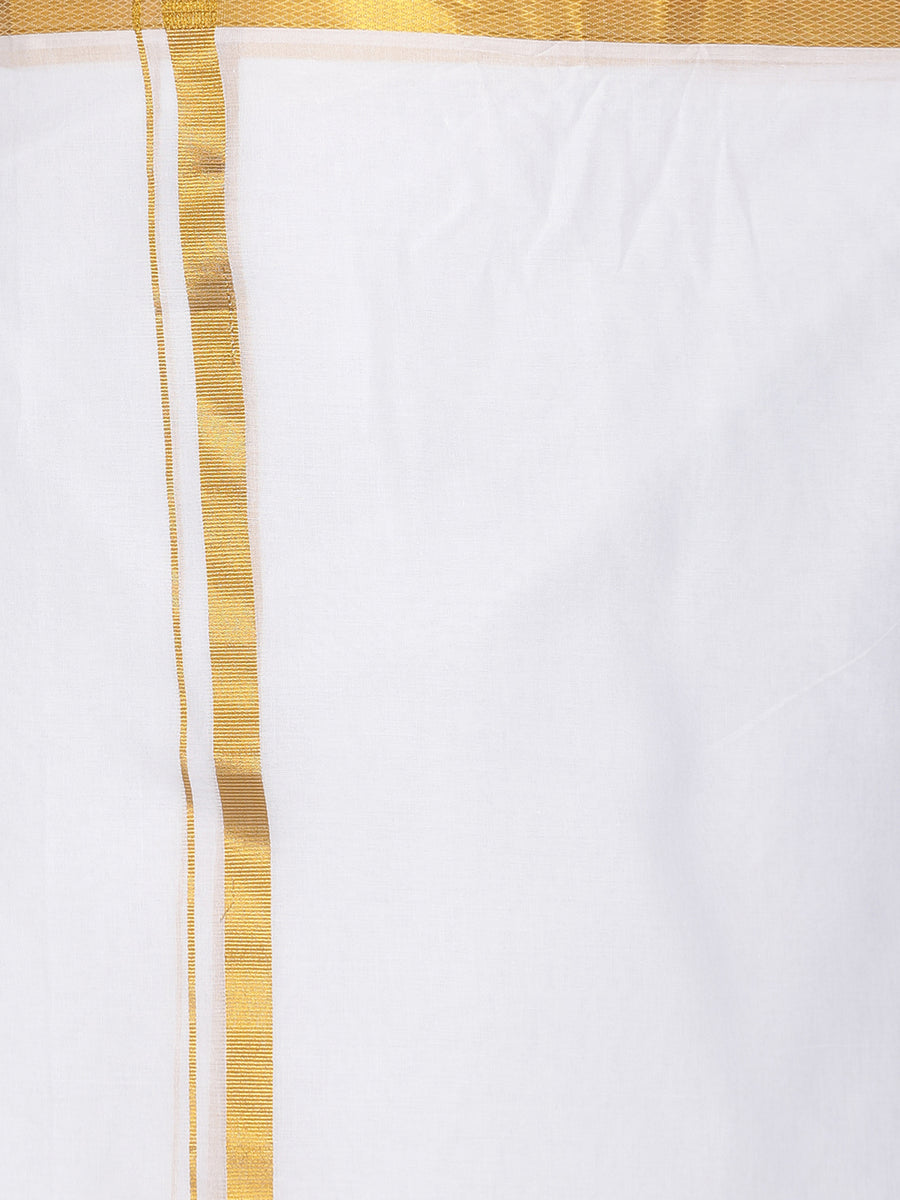 Men Cotton Traditional White Colour Regular Dhoti.
