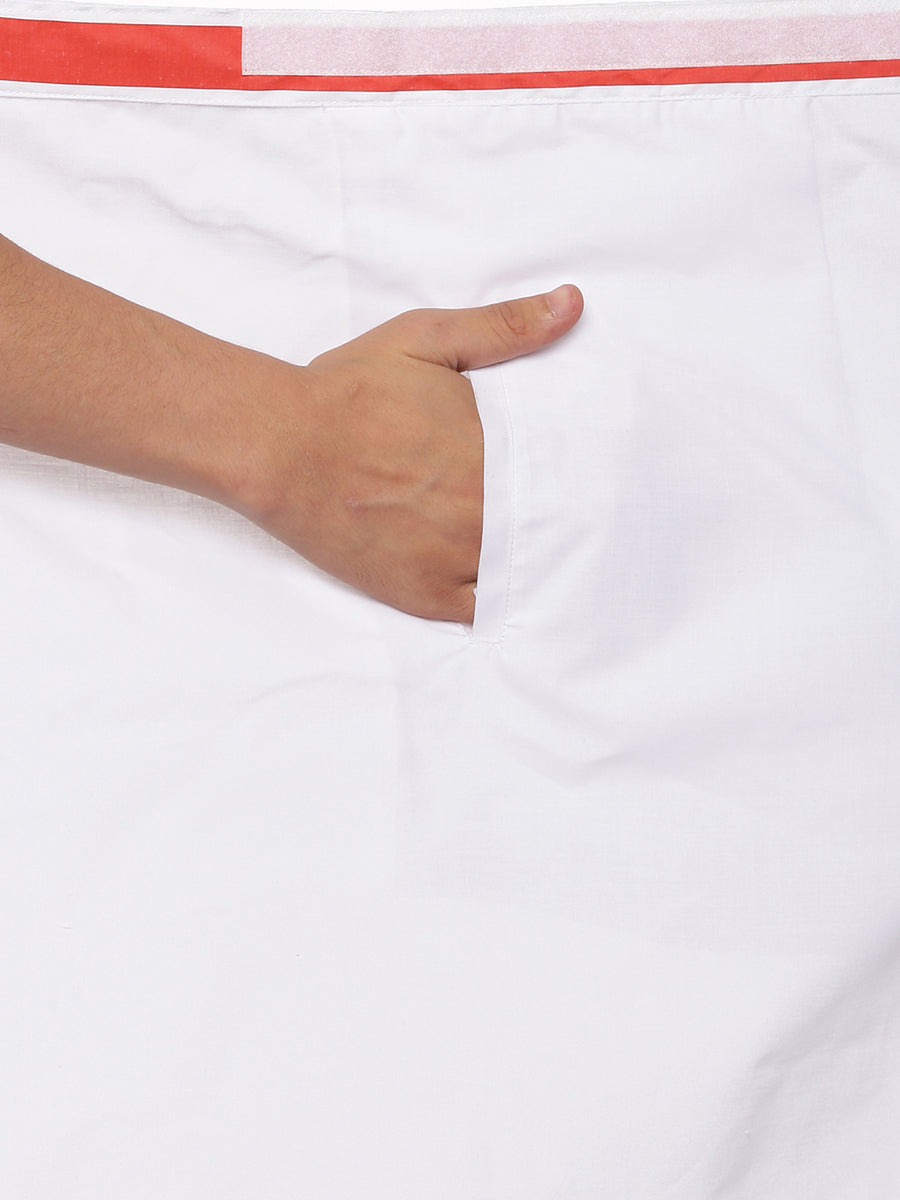 Men Half Sleeve Shirt and Readymade Cotton Dhoti Set