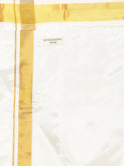 Men Artsilk Shirt and Ready to Wear Dhoti Set