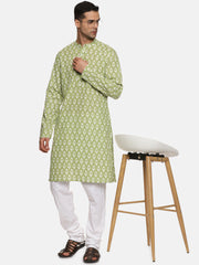 Men Solid White Slub Cotton Pyjama