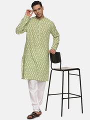 Men Plain Cotton Solid White Pyjama with Pocket