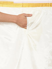 Men Artsilk Full Sleeve Shirt and Dhoti Set