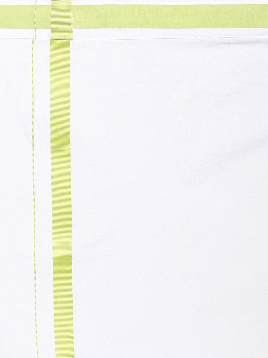 Men Solid Green Colour Full Sleeve Shirt Pocket Dhoti Set