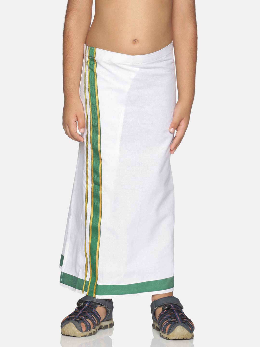 Boys White Colour Cotton Readymade Dhoti