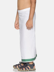 Boys White Colour Cotton Readymade Dhoti.