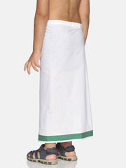 Boys White Colour Cotton Readymade Dhoti.