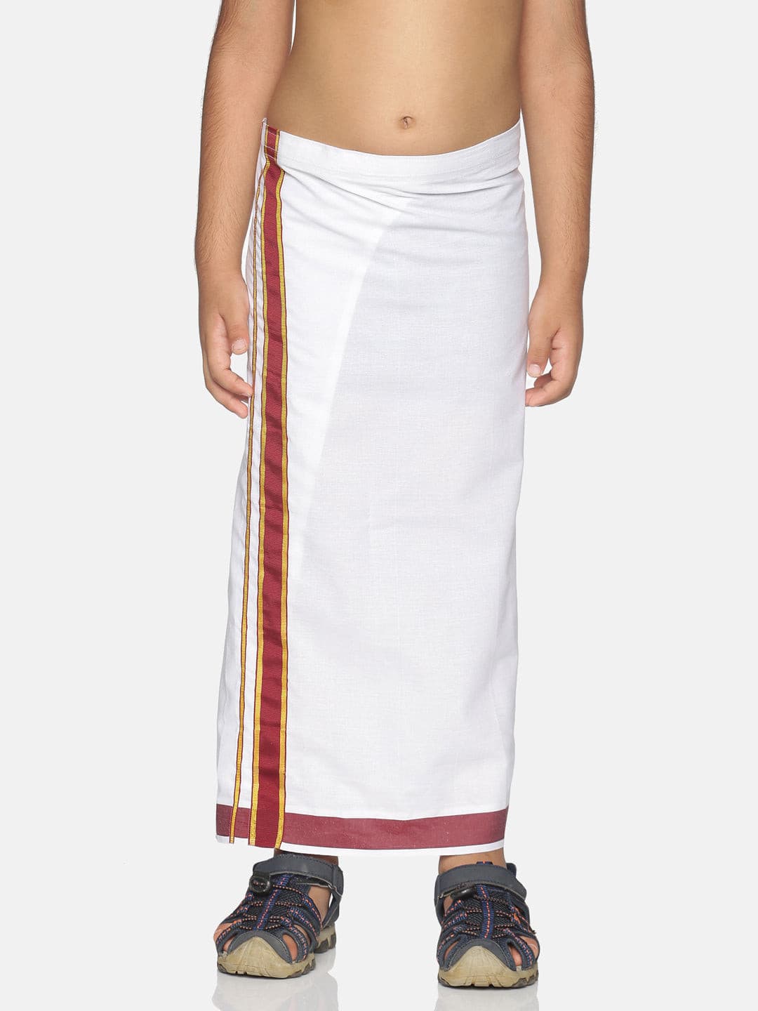 Boys White Colour Cotton Readymade Dhoti