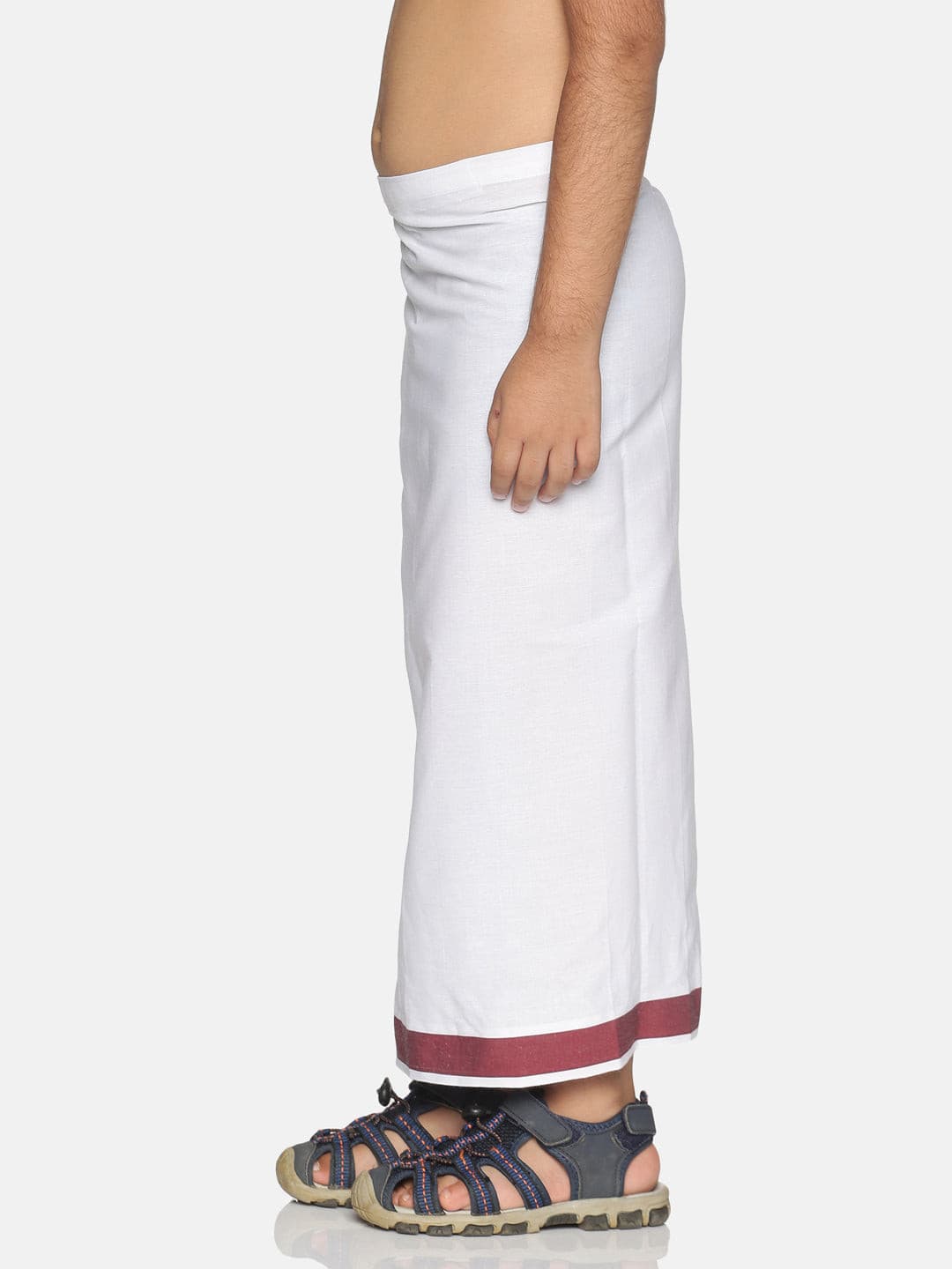 Boys White Colour Cotton Readymade Dhoti