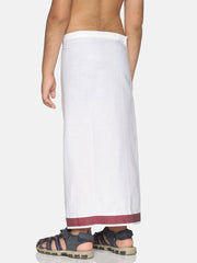 Boys White Colour Cotton Readymade Dhoti