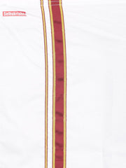 Boys White Colour Cotton Readymade Dhoti
