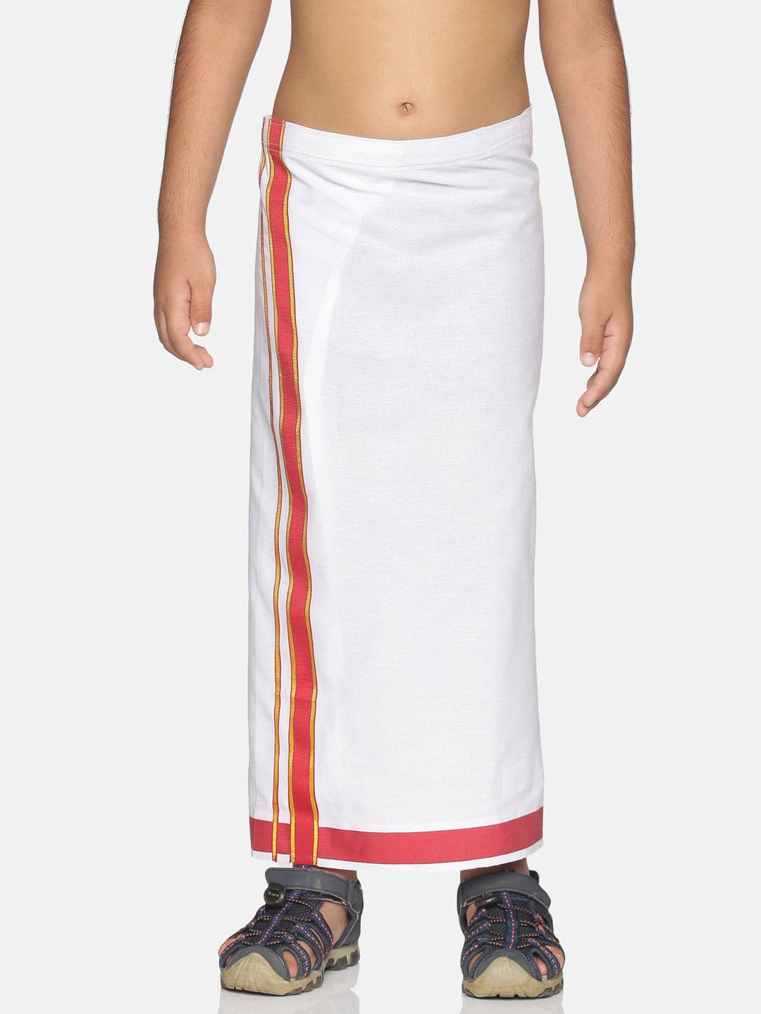 Boys White Colour Cotton Readymade Dhoti