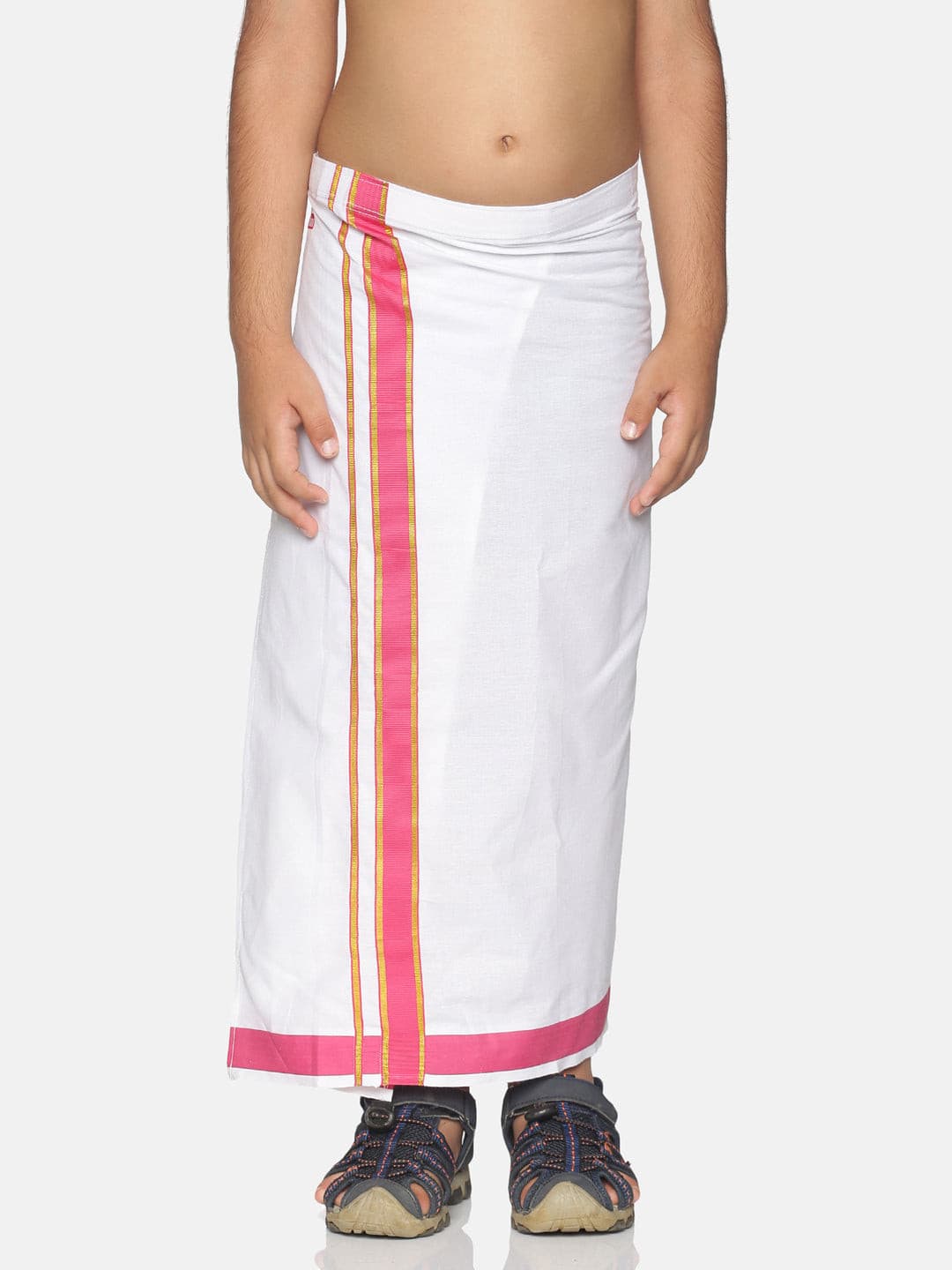 Boys White Colour Cotton Readymade Dhoti