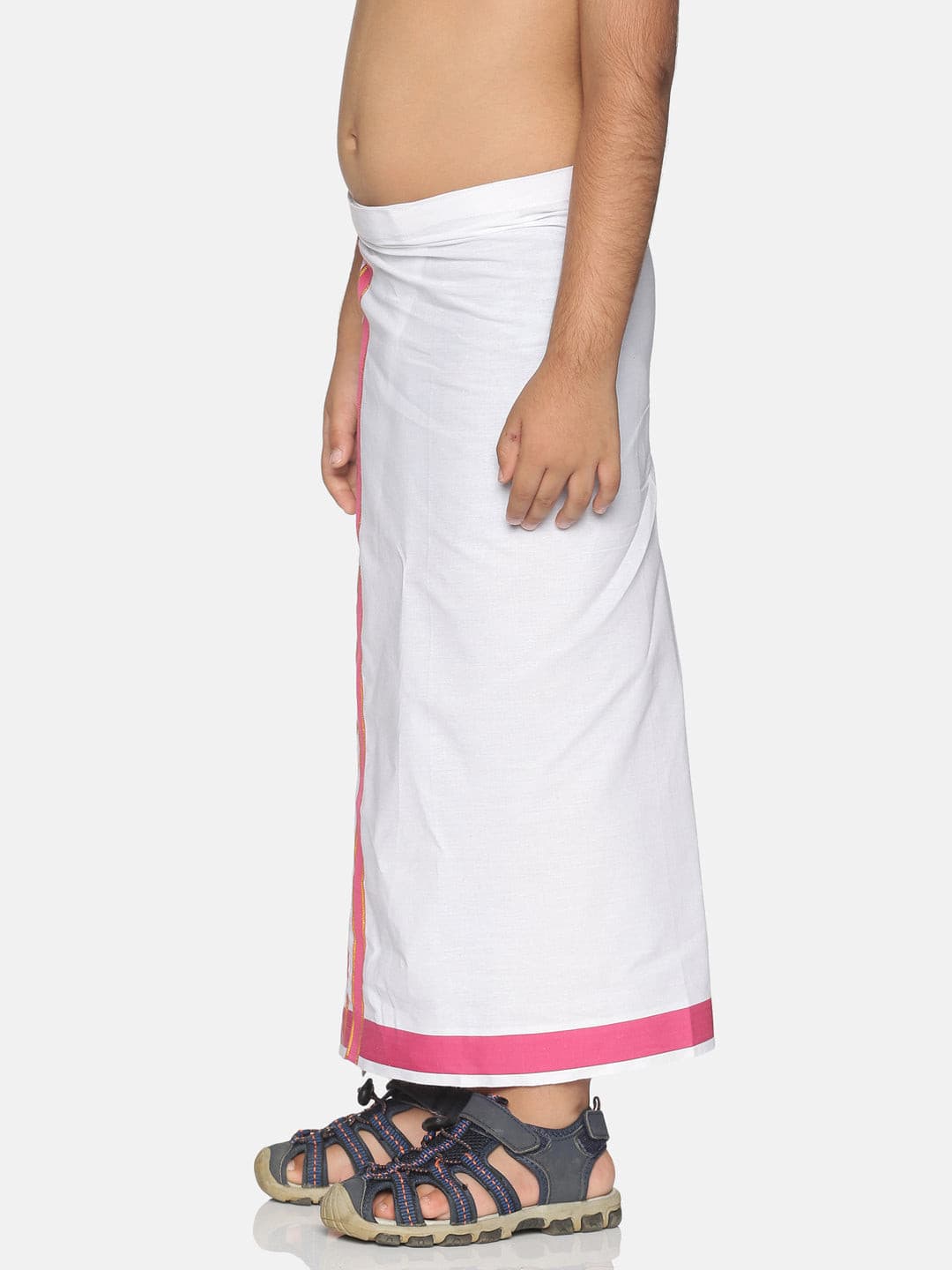 Boys White Colour Cotton Readymade Dhoti