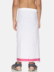 Boys White Colour Cotton Readymade Dhoti