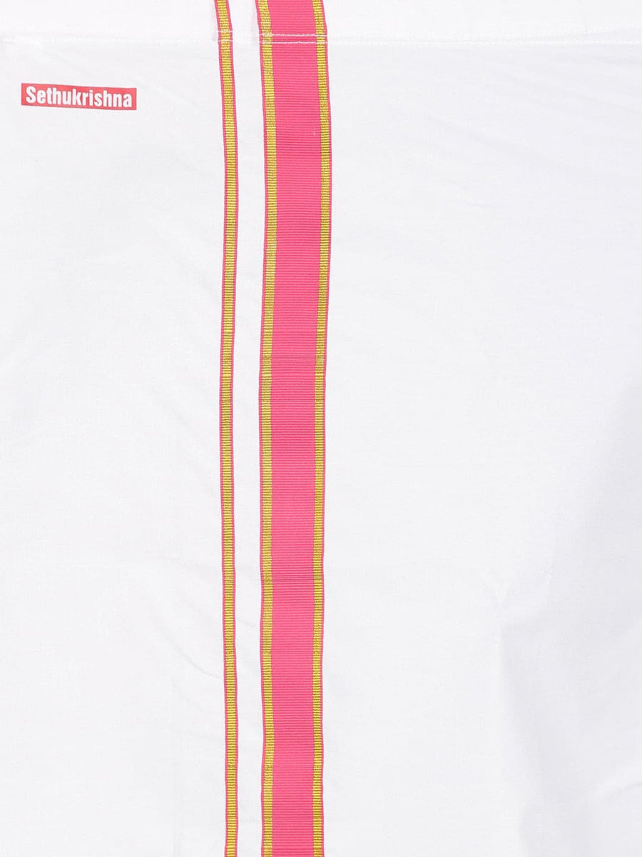 Boys White Colour Cotton Readymade Dhoti
