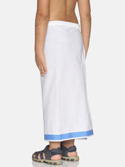Boys White Colour Cotton Readymade Dhoti