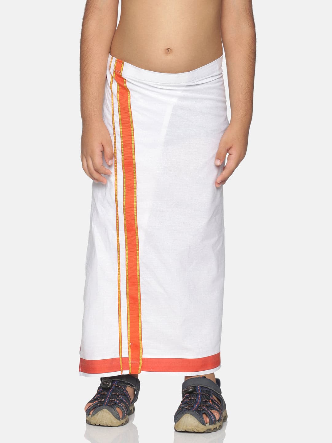 Boys White Colour Cotton Readymade Dhoti