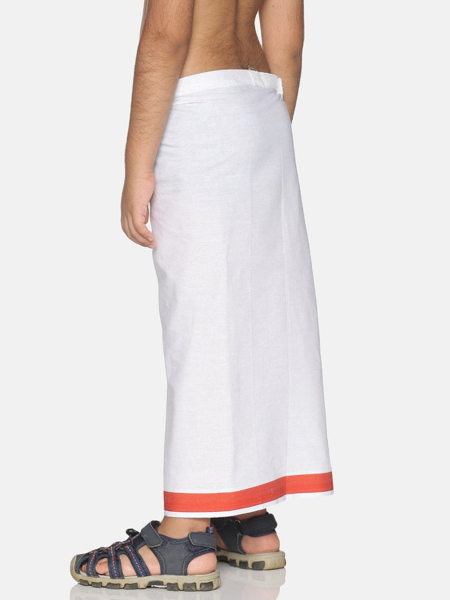 Boys White Colour Cotton Readymade Dhoti