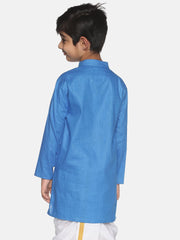 Boys Blue Colour Cotton Kurta