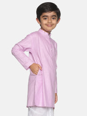 Boys Pink Colour Cotton Kurta