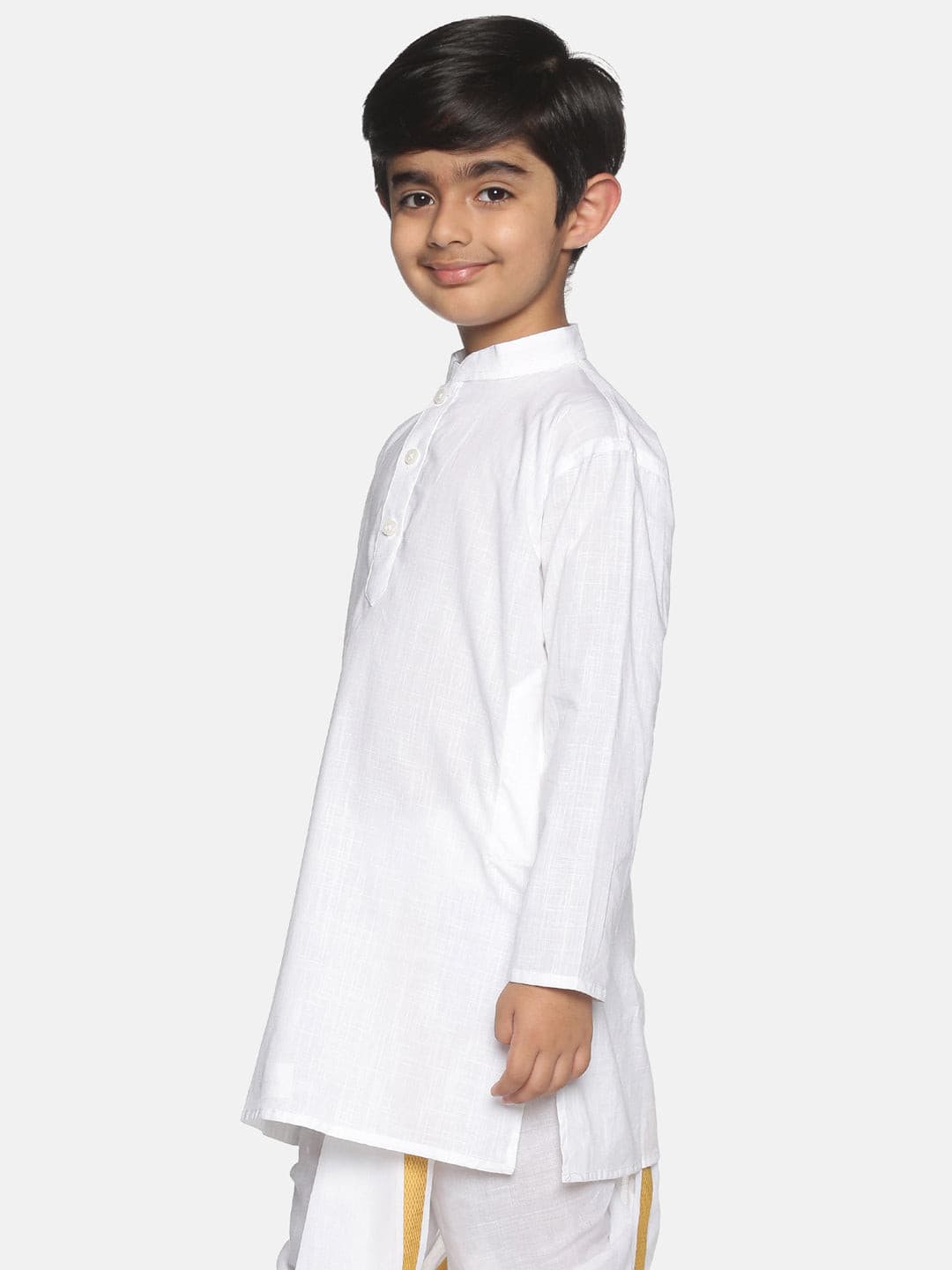 Boys White Colour Cotton Kurta