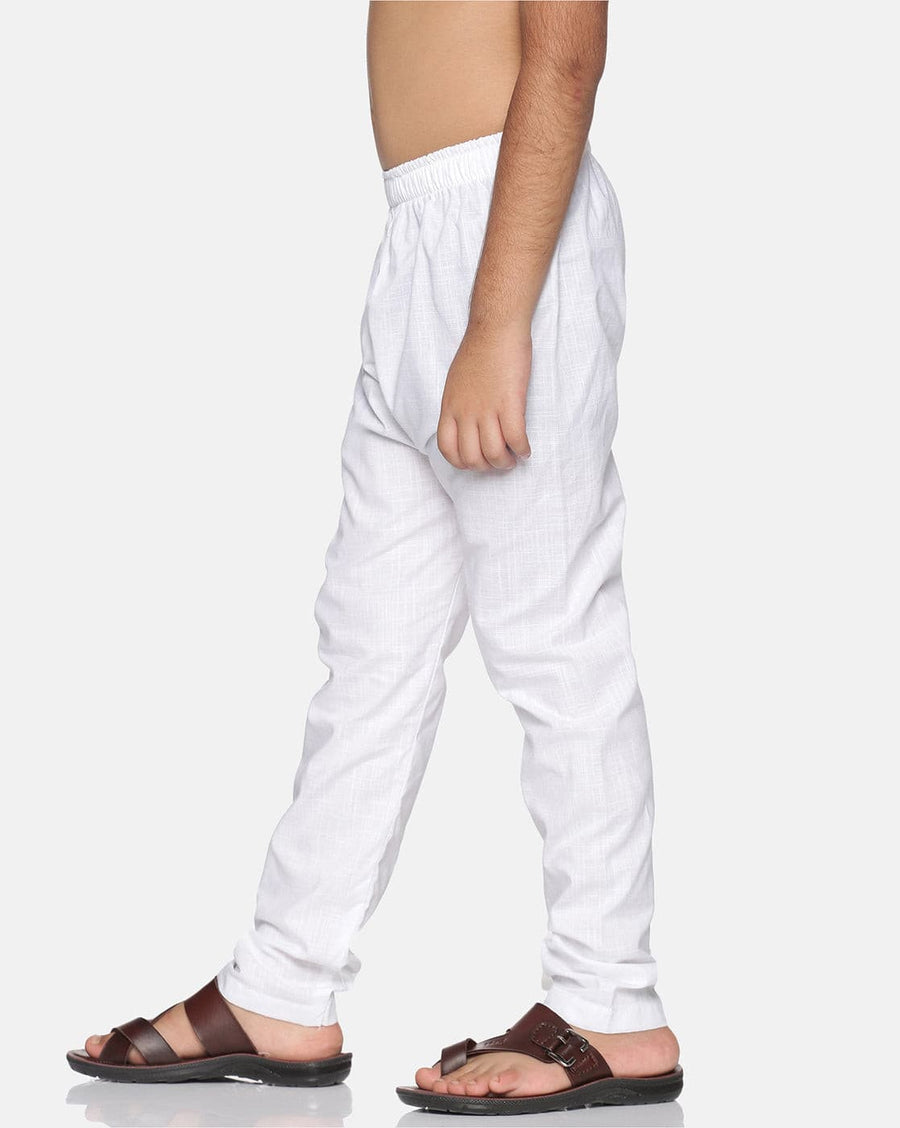 Boys White Colour Cotton Pyjama