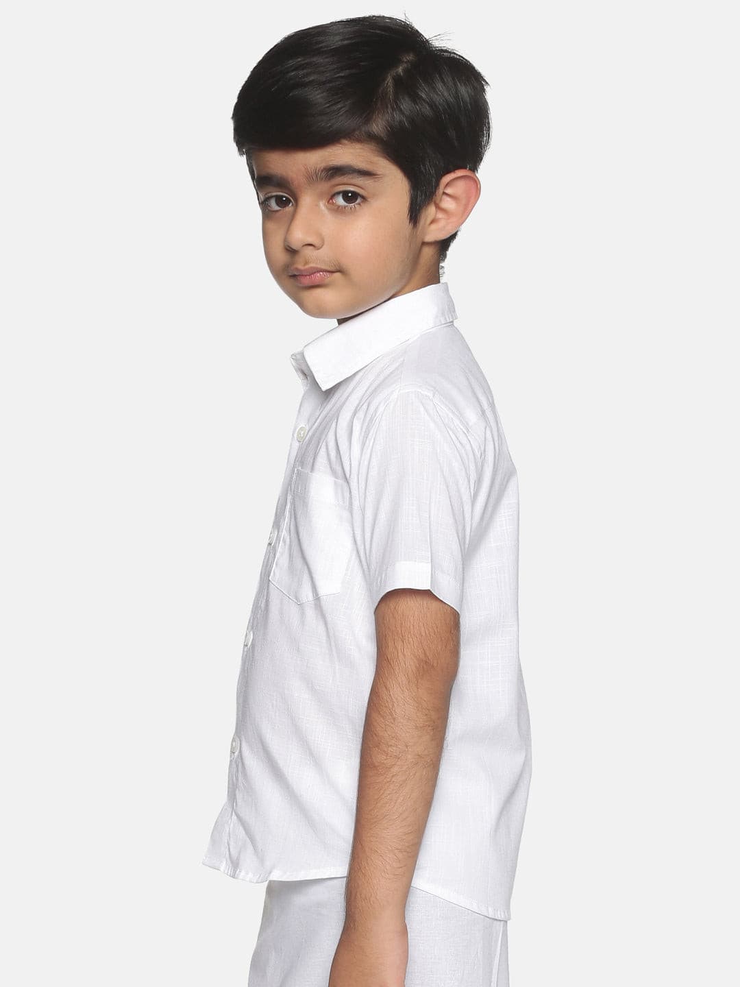 Boys White Colour Cotton Shirt.