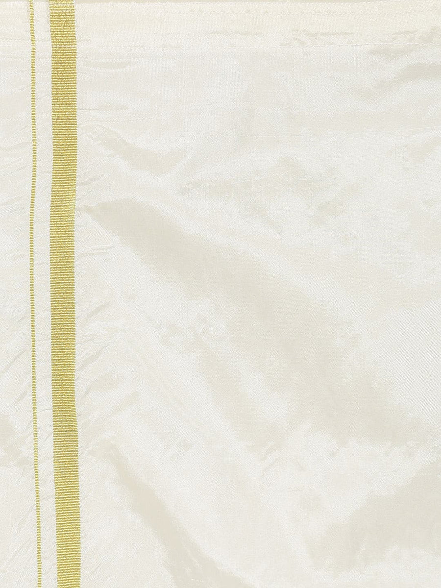 Boys Solid Cream Shirt And Dhoti Set.