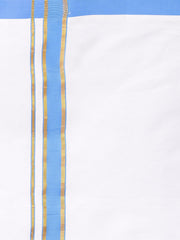 Boys White Colour Cotton Readymade Shirt With Dhoti Set