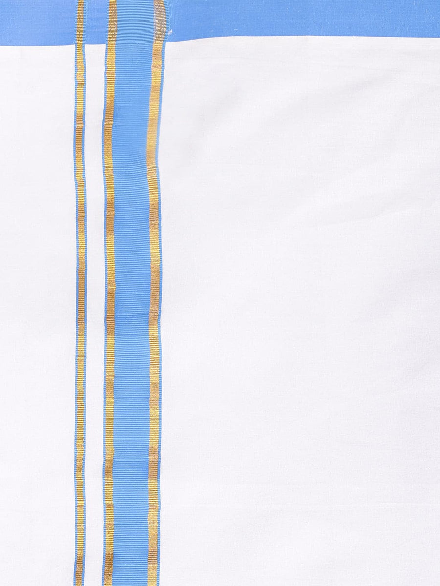 Boys White Colour Cotton Readymade Shirt With Dhoti Set