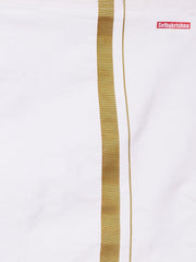 Boys Orange Cotton Readymade Shirt With Dhoti Set