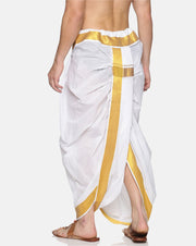 Men White Colour Cotton Dhoti Pant / Panjakejam