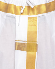 Men White Colour Cotton Dhoti Pant.