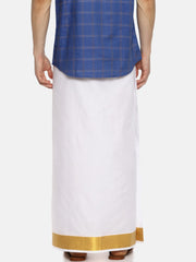 Men White Colour Cotton Readymade Pocket Dhoti.