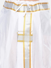Men White Colour Cotton Dhoti Pant / Panjakejam